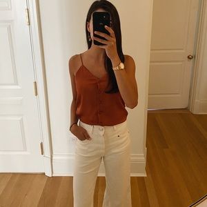 Mango Rust Button Up Tank Top